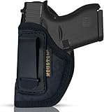 ECO Leather Concealment Holster Inside The Waist IWB with Metal Clip | Lined Inside for Gun Protection | FITS: Glock 43 & 42, SIG P365, KAHR PM 45, MAKAROV. KEL-TEC PF9 / P11 (Left Hand) (CHP-58A-LH)