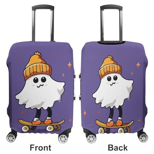 Carry on Luggage Cover The Ghost of Skateboards Suitcase Covers for Luggages Tsa Approved Travel Luggage Sleeve Protector Elastic Suitcase Protector Anti-Scratch Washable Fits 19-30 Inch Case -M3