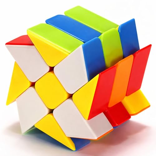 Image of HAWKISTER Kid Moyu Mfjs Meilong Windmill Cube Stickerless High Speed Mofang Jiaoshi Magic Cube