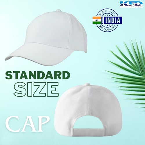 Image of Kaku Fancy Dresses White Peak Cap for School Sports Programme for Kids Outdoor Sports & Uniform Accessory - White