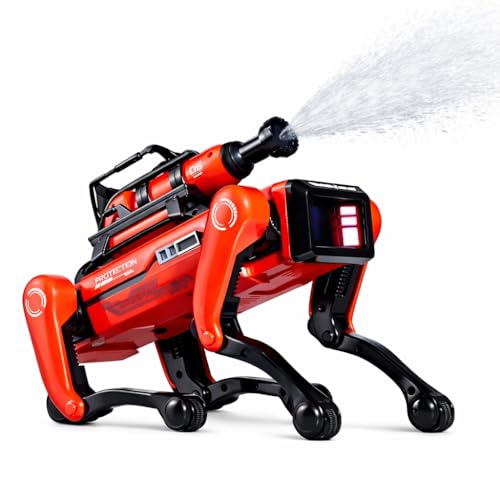 Smart Robot Dog for Kids Firefighter Edition with Water Spray Action Voice Commands Remote Control AI Programming Music & Dance Interactive STEM Robot for Boys & Girls Ages 6+ روبوت كلب ذكي