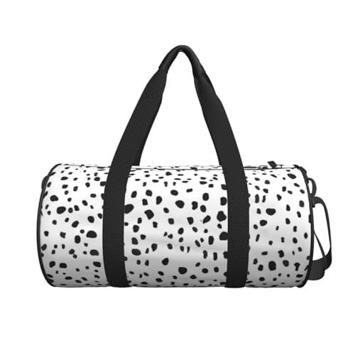 Dalmatian Print Gym Duffel Bag Adult Travel Bag Lightweight Drawstring Backpack Carryon Gymbag Sport Duffel Bag For Men Women3