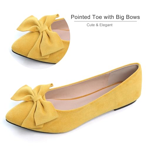 Image of Dear Time Women's Ballet Flats Dress Ballet Shoes Slip on for Office Work Comfortable Shoes
