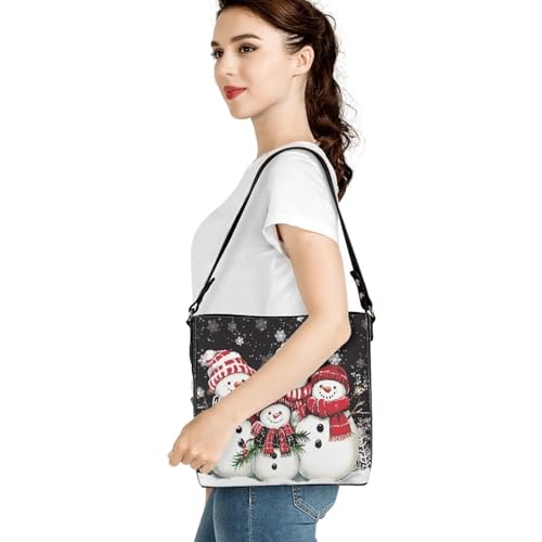 Image of HUGS IDEA Boho Bags for Women Leather Handbag Shoulder Bucket Crossbody Purse