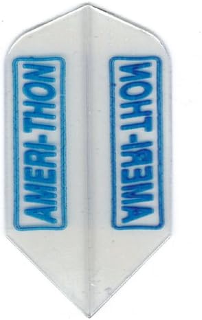 25 Sets #3136 AmeriThon Blue Logo/Clear Dart Flights