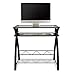 Bell'O CD8855 Computer Desk with Keyboard Tray, Black/Clear