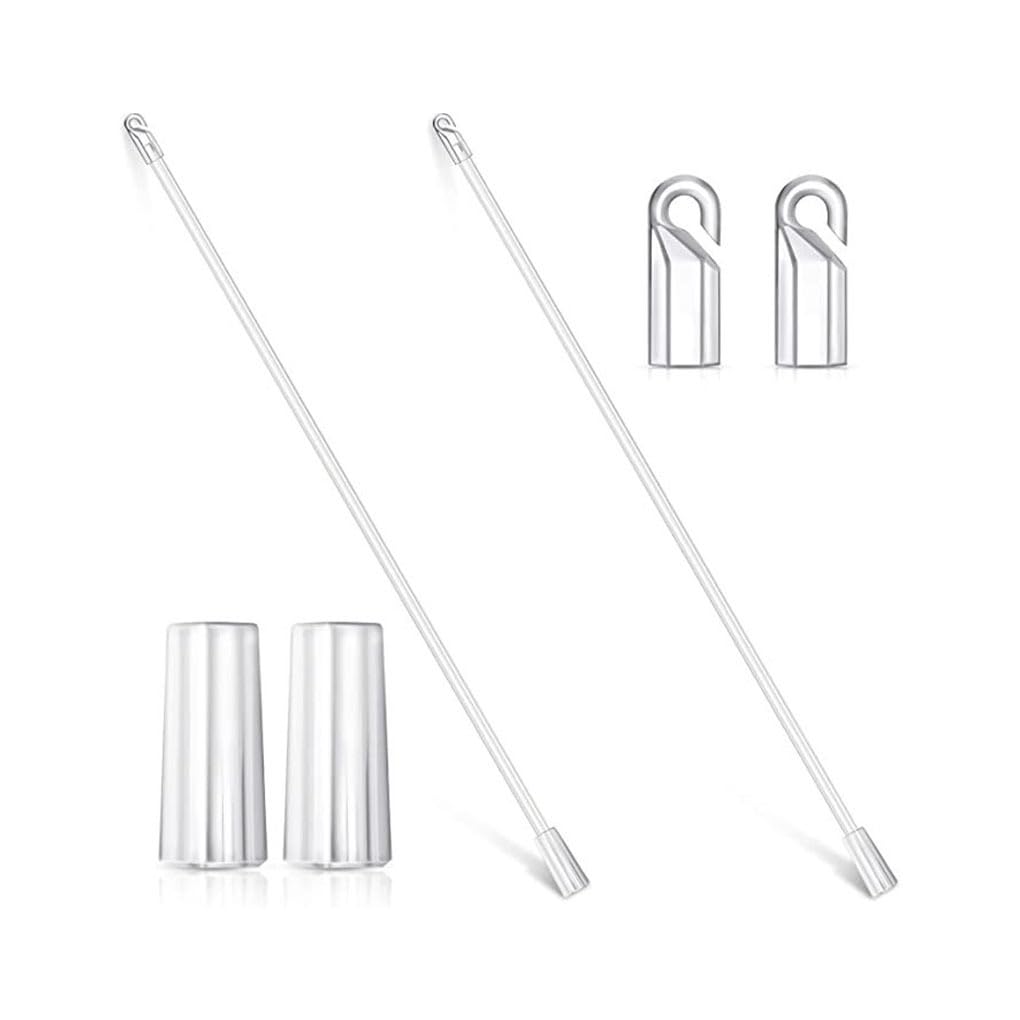 Zanthicia 24-inch Blind Wand Stick Replacement Parts Blinds Pulling Rod with Hook Window Curtain Opener Long Transparent Office