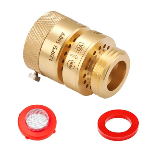 Litorange 1 Pack 1-1/16 Fine Thread (Female) Lead-Free Self-Draining Vacuum Breaker PK 1390 Replacement Hose Bib Backflow Preventer with washers and Sealing Tape for Garden & indoor Spigot