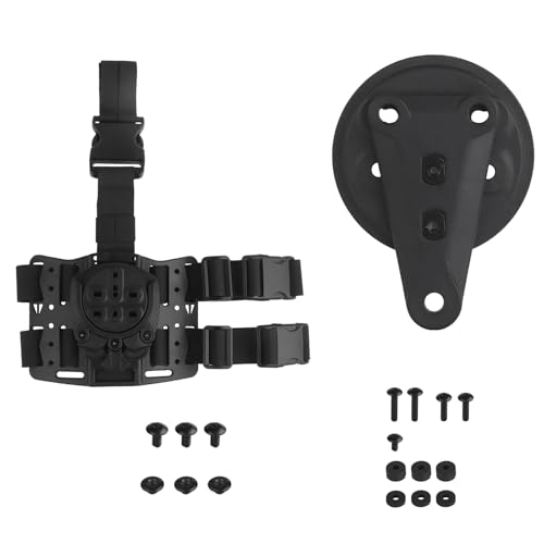 JFFCESTORE Drop Leg Platform 360 °Rotation Holster Platform Adapter Receiver Mounts for Holsters and Magazine Pouches (Black Sets)