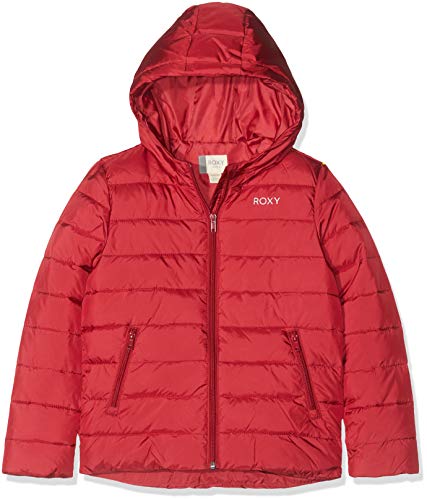 Roxy Night Voyage - Chaqueta Acolchada Con Capucha Para Chicas 8-16 Chaqueta Acolchada Con Capucha, Niñas, Deep Claret, 12
