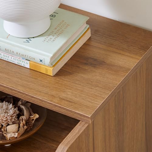 Image of Home Centre | Helios David Bedside Table | Engineered Wood | Teak | 1 Year Warranty