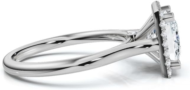 1-5 Ct Princess Moissanite Engagement Ring 10k 14k 18k Rose Gold & 925 Sterling Silver Solitaire Engagement Ring Christmas gift for Women