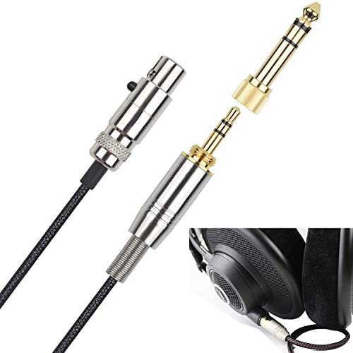 V-MOTA Q701 Cable Cord Compatible with AKG K240, K240S, K240MK II, Q701, K702, K141, K171, K181, K271s, K271 MKII, M220, Pioneer HDJ-2000 Headphones 2meters/6.5feet (Silver Enclosure)