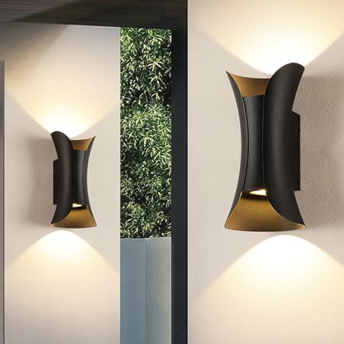 Lámpara de pared IP65 con aluminio mate resistente al agua y luz LED de 6W 3