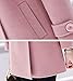 Ylingjun Womens Double Breasted Wool Jackets Casual Classic Fit Pea Coat Outwear (Pink, XS)