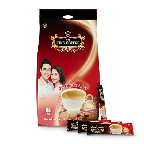 King Coffee Instant Coffee 3in1 Sugar, Non-dairy creamer & Coffee Mix Bag 88 sticks x 16g Vietnamese Coffee - Single