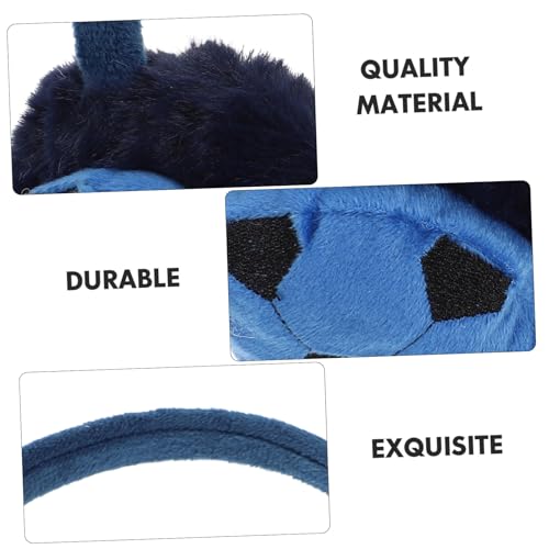 SAFIGLE Soccer-shaped Warm Earmuffs for Boy Girl Comfortable and Stylish Ear Covers for Cold Weather Durable and Lightweight Design Outdoor Activities Blue and Black3