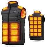 [roasicee] 電熱ベスト ヒーターベスト 【前後26枚ヒーター内蔵&ボタンライト消灯可能】 日本製ヒーター ヒートベスト USB/DC給電可 3段階調温 速暖 洗濯可 インナー メンズ レディース
