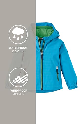 first instinct by killtec Kinder Funktionsjacke/Regenjacke mit Kapuze FIOS 10 MNS JCKT, azur, 98/104, 42906-000