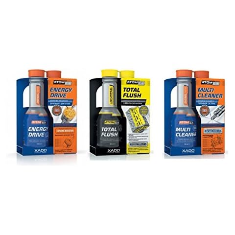 Set XADO Limpiador Inyectores Diésel + Aumentador Potencia Cetano + Lavado Motor Cover