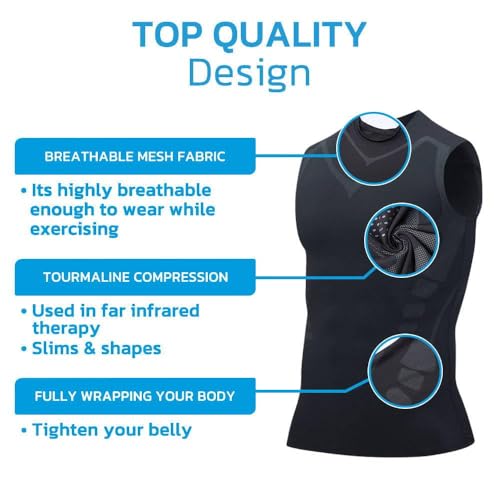 Evolv V Boost Men Shirt Ionic Slashes Shaping Sleeveless Compression Tank Top Men Slimming Shapewear Undershirt2