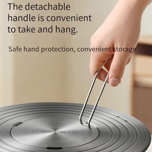 Placa conductora de calor extraíble compatible con estufas eléctricas y de gas, protege los utensilios de cocina, fácil de almacenar - imagen 8