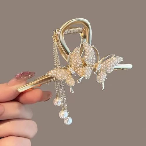Image of Hair Clutcher For Women | Stylish Hair Claws For Girls | Trendy Alloy Metal Clips | Fashionable Girls Hair Accessories | Suitable In Various Occasions (Rhimestone) Pack Of 1