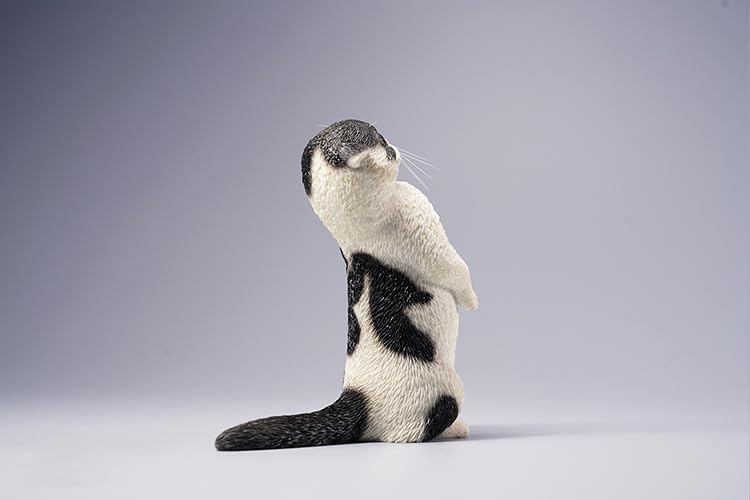 MMOS X JXK Standing Cat Statue Cat Figurine for Table Decor Durable Polyresin with Intricate Details Gifts for Mom Women Cat Lovers