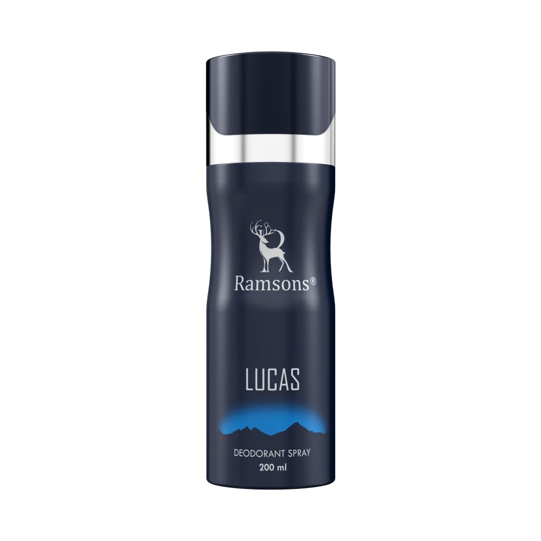 Ramsons Lucas Deodorant for Men - 200ml | TN - Cirtus, Aqua, Herbal, Pine & Green | MN - Floral & Spicy | BN - Woody, Ambery, Musky, Sandal & Vanilla-picture-19