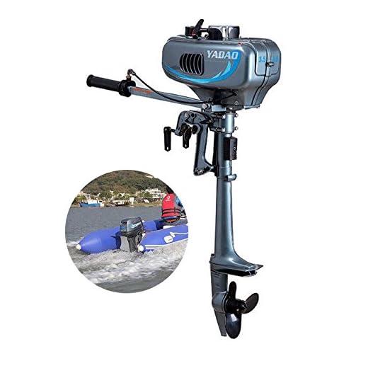 Wupyi2018 Motor de 2 tiempos de 3,5 CV fueraborda, motor de barco de pescador, refrigerado por agua, para barcos hinchables