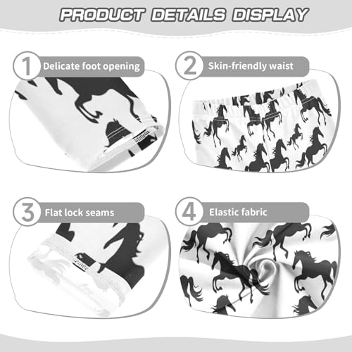 Toddler Girls Leggings Printed Yoga Pants Leggings Black Unicorn for Kids3