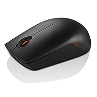 Lenovo 300 Wireless Compact Mouse, 1000 DPI Optical sensor, 2.4GHz Wireless Nano USB, 10m range, 3-button(left,right,scroll) upto 3M left/right clicks & 1yr battery, Ambidextrous, Ergonomic GX30K79401