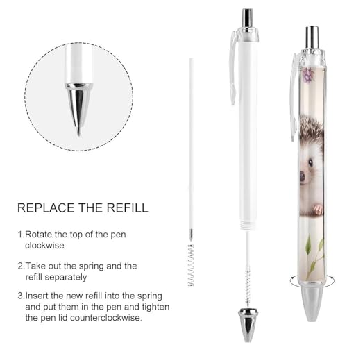 Stylos à bille rétractables encre noire douce pointe fine 0,5 mm - 4