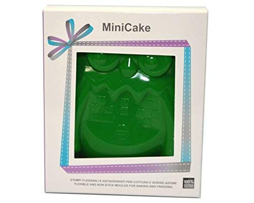 Pavoni Platinum Silicone Gufo-Owl Mini Cake Mould, Green #TOP1
