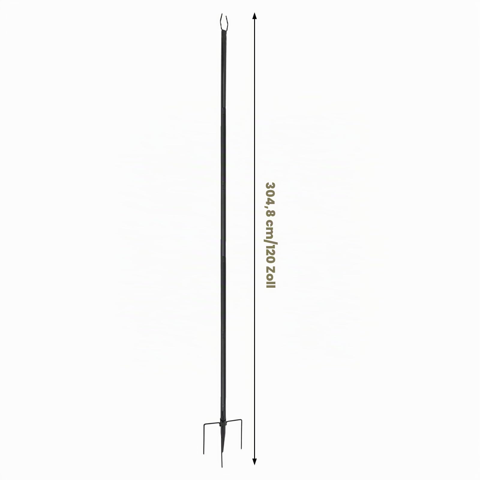 Lichterkettenstangen, 4 Stück String Light Pole für den Außenbereich, 3m Metallstangen mit Haken für Terrassen-Lichtstangen, Gartenparty, Hinterhof, Partys