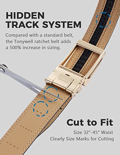 Mens Leather Ratchet Belts with Click Buckle Perfect Fit Dress Belt 30mm Wide4