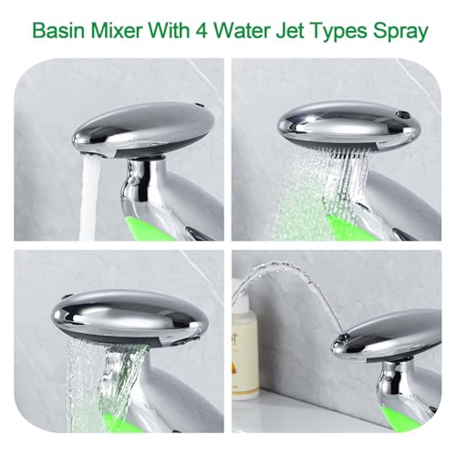Robinet de salle de bain extensible avec écran LED thermique - 5