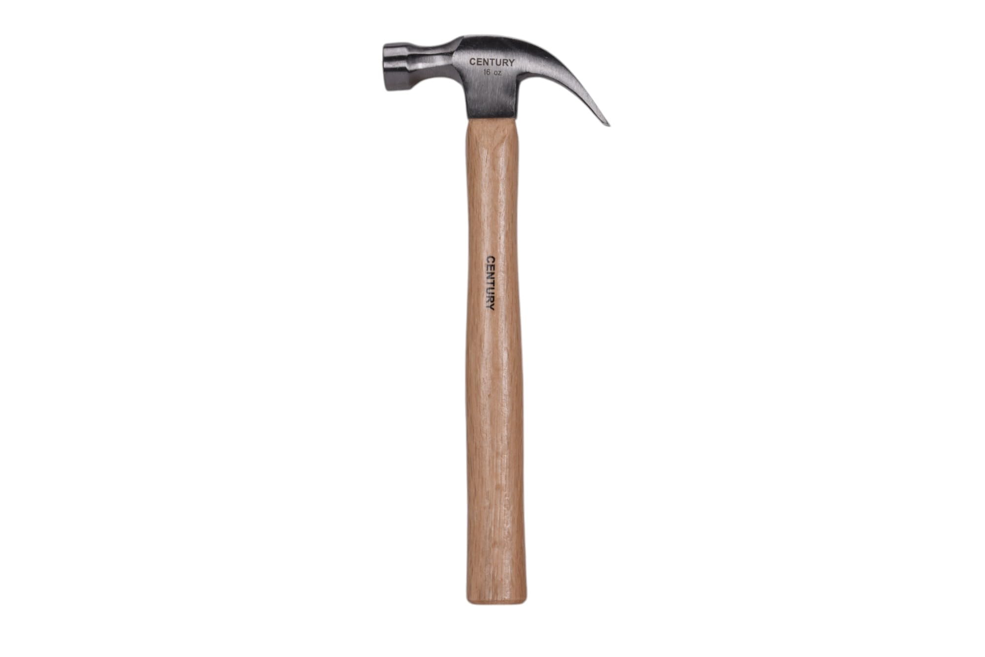 Century Drill &amp; Tool 72274 Wood Handle Hammer, 16 oz., Claw Style: Curved