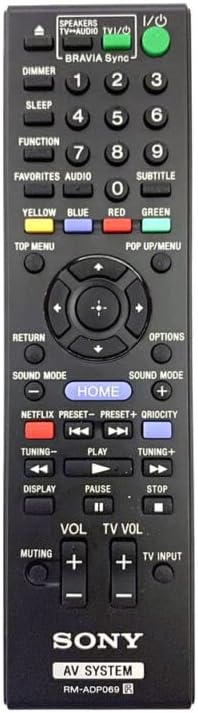 Replacement Remote Control Replace for TV/Audio/Projector Used for RM-ADP069 for Sony AV System BDV-E380 BDV-E880 BDV-E980