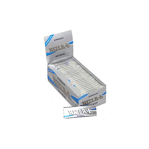 Rizla courtes micro lot de 50 étuis de feuilles régulières pour fumeurs