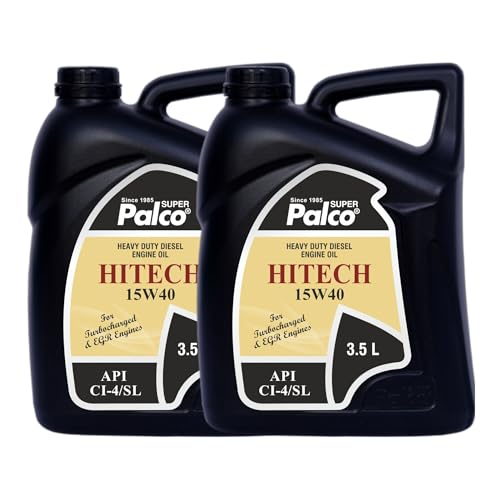 Image of PALCO HITECH 15W40 API: CI4 / SL Heavy Duty Diesel Engine Oil Synthetic Technology | Maximum Power & Superior Protection | For SUVs, MUVs & Crossovers | 3.5 Litre (Pack of 2)