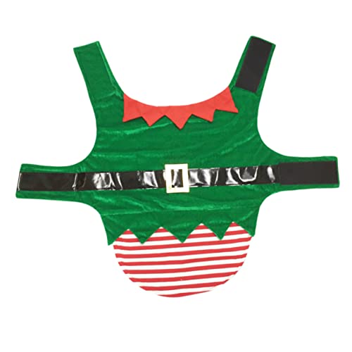 Totority Disfraz De Perro Transformable Trajes Cálidos para Cachorros Elegante Perros Ropa De Perro Temático Suministros Perro Vestido De Navidad Traje De Perro De Navidad Terciopelo Verde