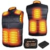 NDZUI Chaleco calefactable con batería de 5 V, 10000 mAh, con 8 zonas de calentamiento, chaleco térmico, 3 niveles de calor ajustables