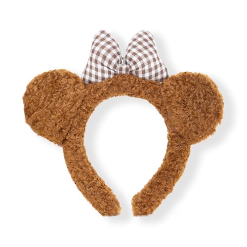 Image of Radhu & Kabby Teddy Bear Hair Band for Girls Kids | Cute Girls Hair Accessories | Teddy Ears Head band with Checkered Bow | Hairbands For Kids Girl | Kids hair Accessories, Fun Hair Bands