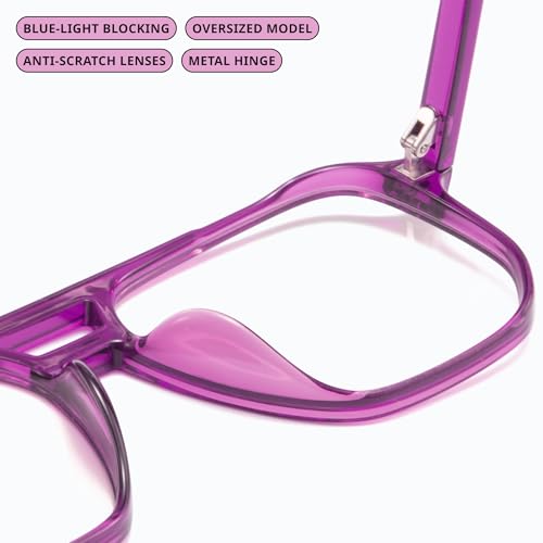Image of livho Retro Aviator Blue Light Blocking Glasses for Women Men with Soft Case, Trendy Rectangle Computer Eyeglasses