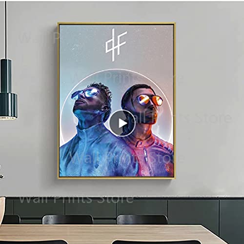 accroche Tableau Toile peinturee|50x70cm|sans Cadre PNL Group Singer 2 Freres Singer Affiches et gravures Art Abstrait Wall Art Pictures HD Prints Cover