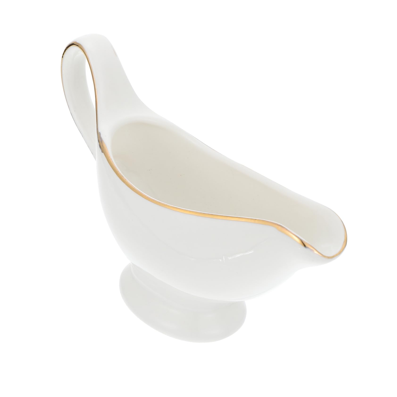 OUNONA Elegant Gravy Boat Ceramic Jug Multipurpose Sauce Container for Family Hotel Use
