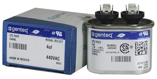 P291-0404 - 4 uf MFD 440 Volt VAC - Carrier Oval Run Capacitor