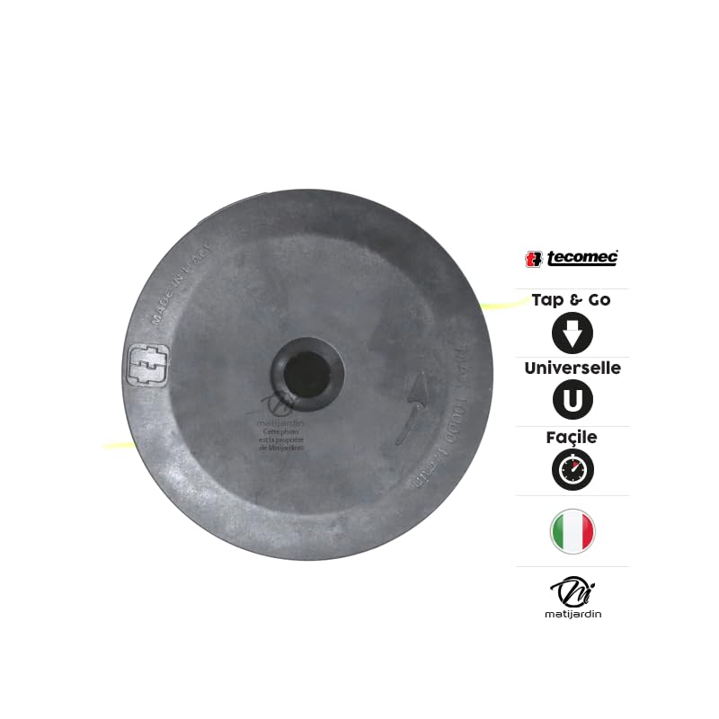 Matijardin - Testina decespugliatore a 2 fili universale Tap & Go Ø 130 mm Tecomec