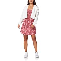 Red and White Daisy Floral, White Cardigan